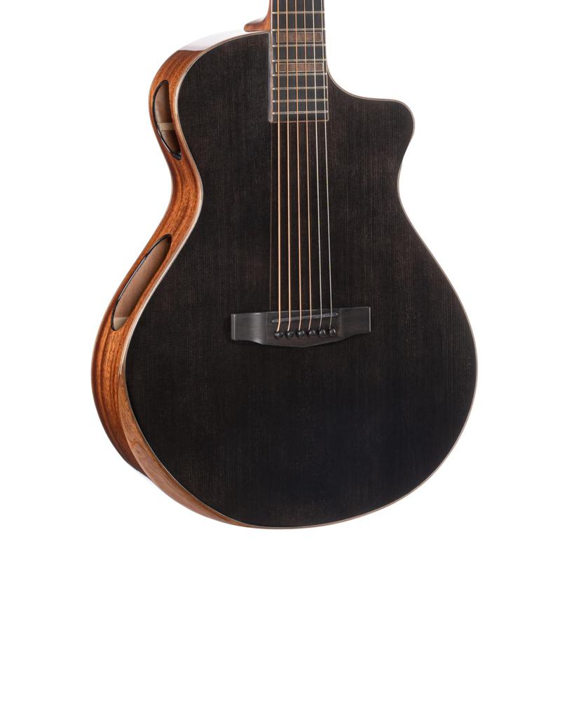 Amazon.com: Cort Masterpiece Series Modern Black A/E Guitar With